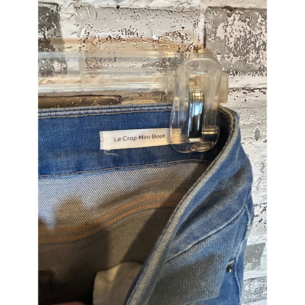 FRAME Le Crop Mini Boot Jeans Womens 27 Blue Flare Cropped Denim - Picture 3 of 4